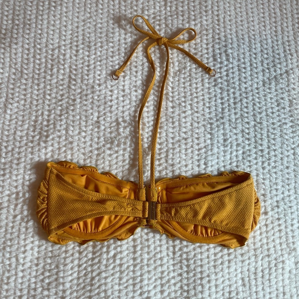 Seafolly | Stardust U-Tube Bandeau Bikini Top in Saffron | Swim Top | NWOT - Picture 6 of 16
